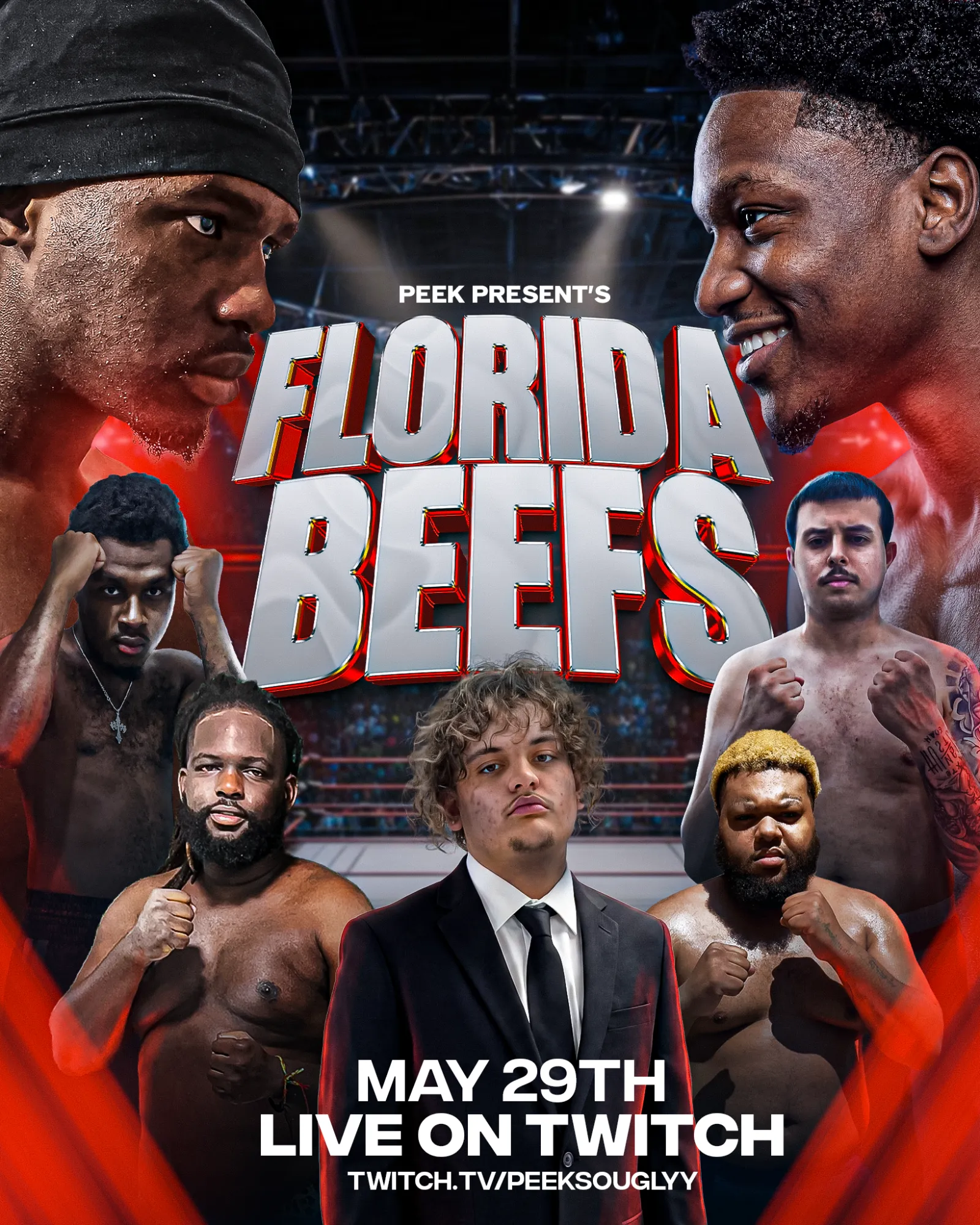 Peek Presents Florida Beefs poster, May 29th